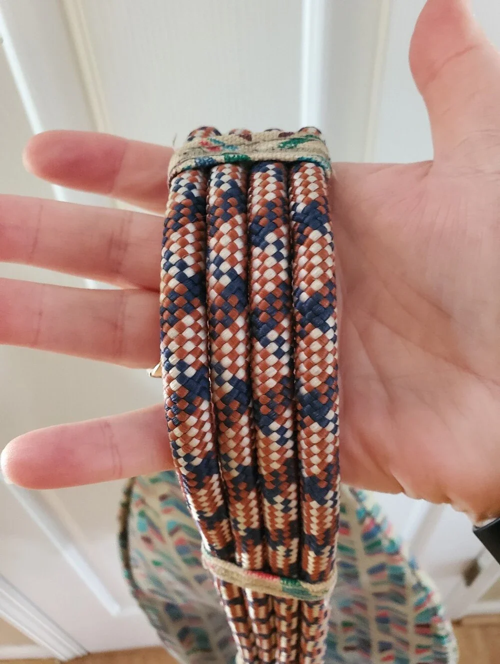 Kavu Rope Shoulder Sling Bag Limited Edition Aztec Geometric Turquoise Boho
